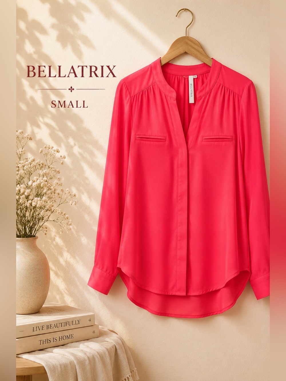 Bellatrix Deep Coral Blouse Small